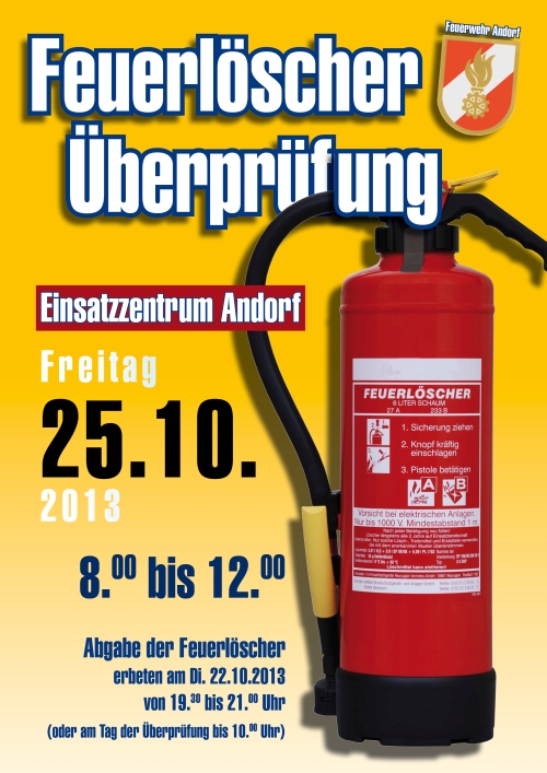 Feuerlöscherüberprüfung - 25.10.2013