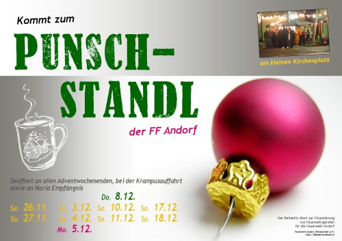 Punschstand am Kleinen Kirchenplatz  Adventszeit 2011