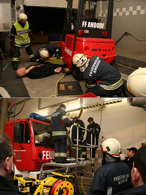 Übung Dicht- und Hebekissen Rettungsplattform - 15.1.2013