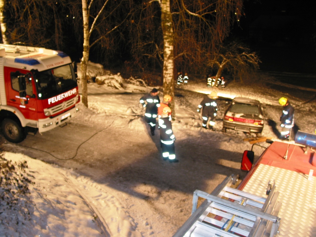 Übung KFZ-Bergung Am Burgstall - 26. Jänner 2010