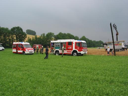 Einsatz nach Blitzschlag  3.07.2012